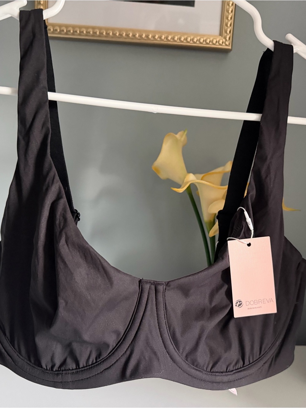 Dobreva Black Balconette Support Bra